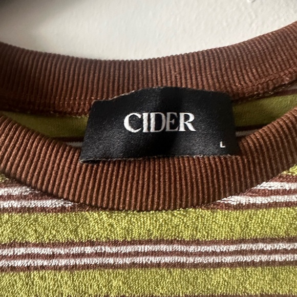 Cider Brown and Green Striped Top - Picture 2 of 2